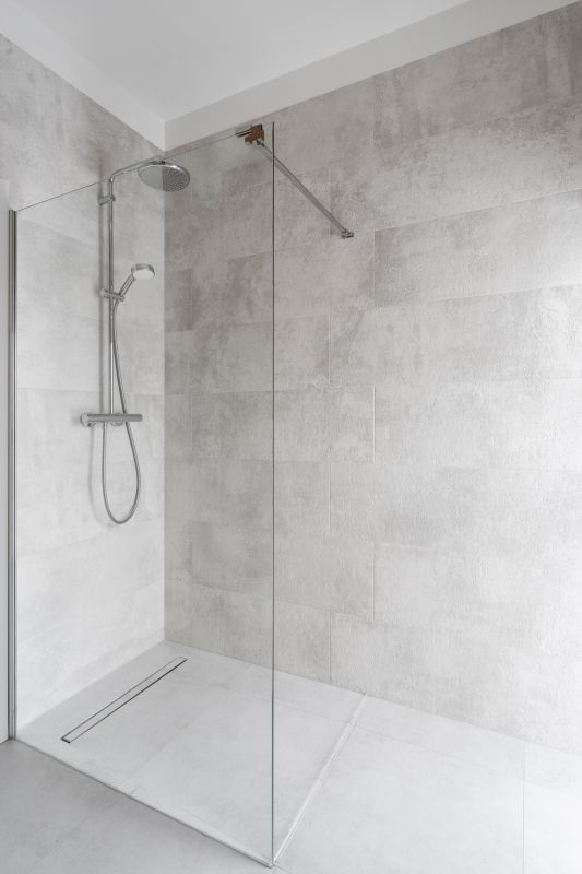 Rainfall Shower with Glass Enclosure